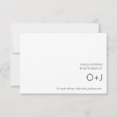 Einfache neutrale RSVP-Karte mit Wahlmöglichkeit Einladung (Rückseite)