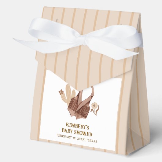 Einfache neutrale rustikale Kinderspülung Cowgirl Geschenkschachtel (Vorderseite)