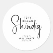 Einfache, neutrale, winzige menschliche Shindig-Gu Runder Aufkleber (Vorderseite)