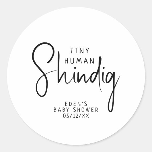 Einfache, neutrale, winzige menschliche Shindig-Gu Runder Aufkleber (Vorderseite)