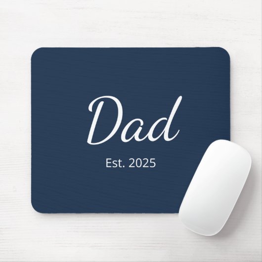 Einfache New Dad Classic Navy Blue Mousepad (Mit Mouse)