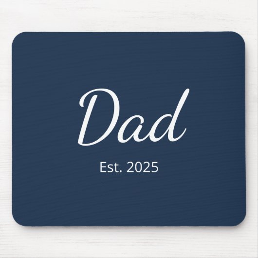 Einfache New Dad Classic Navy Blue Mousepad (Vorne)