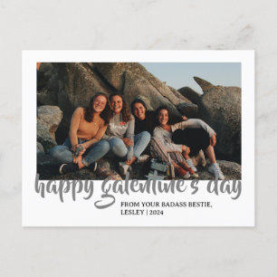 Einfache Niedlich Heart Happy Galentines Tagesbest Feiertagspostkarte