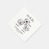 Einfache Niedliche 3 Hunde Haustiere nach Maß Serviette (Ecke)