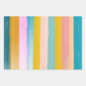 Einfache Niedliche Abstrakte Wasserfarben Streifen Geschenkpapier Set (Vorderseite 2)