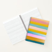 Einfache Niedliche Abstrakte Wasserfarben Streifen Notizblock (Innenseite)