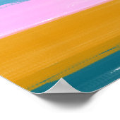 Einfache Niedliche Abstrakte Wasserfarben Streifen Poster (Ecke)