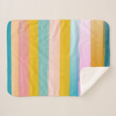 Einfache Niedliche Abstrakte Wasserfarben Streifen Sherpadecke (Vorderseite (Horizontal))