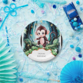 Einfache Niedliche Affengeburt Pappteller (Party)