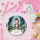 Einfache Niedliche Affengeburt Pappteller (Party)