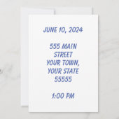 Einfache niedliche Babydusche zu erschwinglichen P Einladung (Rückseite)