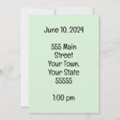 Einfache niedliche Babydusche zu erschwinglichen P Einladung (Rückseite)