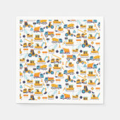 Einfache Niedliche Bauabzugwagen Fahrzeug-Party Serviette (Vorderseite)