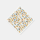 Einfache Niedliche Bauabzugwagen Fahrzeug-Party Serviette (Ecke)