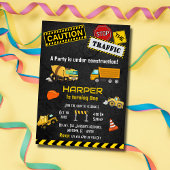 Einfache niedliche Baukastenwagen Kinder 1. Geburt Einladung