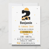 Einfache niedliche Baukastenwagen Kinder 2. Geburt Einladung (Vorderseite)