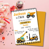 Einfache niedliche Baukastenwagen Kinder 2. Geburt Einladung