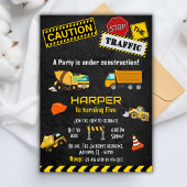 Einfache niedliche Baukastenwagen Kinder 5 Jahre a Einladung