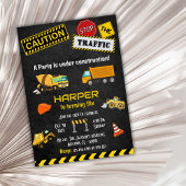 Einfache niedliche Baukastenwagen Kinder 6 Jahre a Einladung