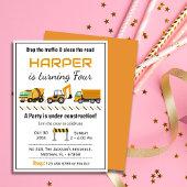 Einfache niedliche Bauskinder 4. Geburtstag Einladung