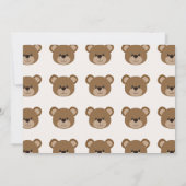 Einfache Niedliche Bearly One Foto 1. Geburtstag Einladung (Rückseite)