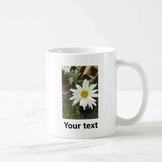 Einfache Niedliche benutzerdefinierte Daisy-Blume Kaffeetasse (Rechts)