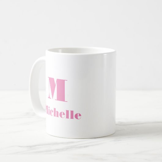 Einfache Niedliche Bezeichnung Anfangsbuchstabe So Kaffeetasse (Vorderseite Links)