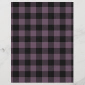 Einfache Niedliche Bezeichnung Lila Karierter Urla Briefbogen (Rückseite)