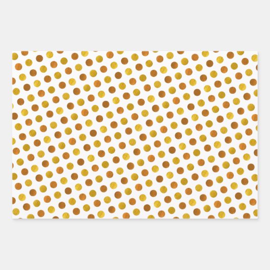 Einfache Niedliche Blue Gold Lila Polka Dots Xmas Geschenkpapier Set (Vorderseite 2)