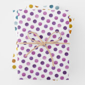 Einfache Niedliche Blue Gold Lila Polka Dots Xmas Geschenkpapier Set (Beispiel)