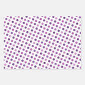 Einfache Niedliche Blue Gold Lila Polka Dots Xmas Geschenkpapier Set (Vorderseite)