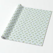 Einfache Niedliche Blumenmuster-Rose Geschenkpapier (Ungerollt)