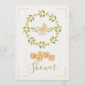 Einfache Niedliche Blütendusche Einladung (Vorderseite)