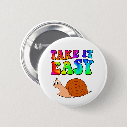 Einfache Niedliche Cartoon-Schnecke mit Groovittex Button (Vorne & Hinten)