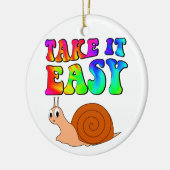 Einfache Niedliche Cartoon-Schnecke mit Groovittex Keramik Ornament (Links)