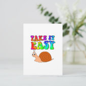 Einfache Niedliche Cartoon-Schnecke mit Groovittex Postkarte (Stehend Vorderseite)