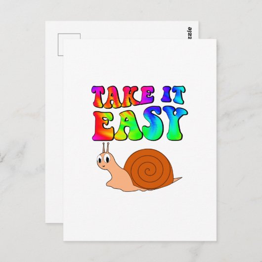 Einfache Niedliche Cartoon-Schnecke mit Groovittex Postkarte (Vorne/Hinten)