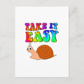 Einfache Niedliche Cartoon-Schnecke mit Groovittex Postkarte (Vorderseite)