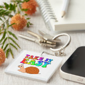 Einfache Niedliche Cartoon-Schnecke mit Groovittex Schlüsselanhänger (Vorderseite rechts)