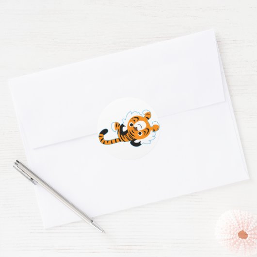 Einfache Niedliche Cartoon Tiger Sticker (Umschlag)