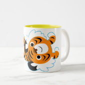 Einfache Niedliche Cartoon Tiger Tasse (VorderseiteRechts)