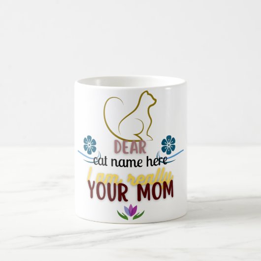 Einfache Niedliche Cat Mama Mütter Tagesgeschenk Kaffeetasse (Mittel)