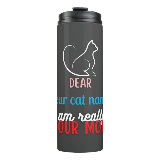 Einfache Niedliche Cat Mama Mütter Tagesgeschenk Thermosbecher (Vorderseite)