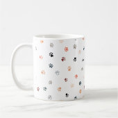Einfache Niedliche Cat Paws Print Pattern Multicol Kaffeetasse (Links)