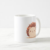 Einfache Niedliche Charme Igel Cartoon Soft Brown Kaffeetasse (VorderseiteRechts)