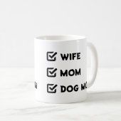 Einfache Niedliche Checkbox-Ehefrau Mama Hund Mama Kaffeetasse (VorderseiteRechts)