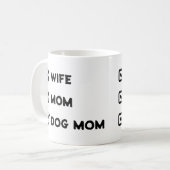 Einfache Niedliche Checkbox-Ehefrau Mama Hund Mama Kaffeetasse (Vorderseite Links)