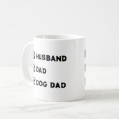 Einfache Niedliche Checkbox Mann, Vater, Dog Papa Kaffeetasse (Vorderseite Links)