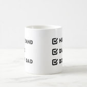 Einfache Niedliche Checkbox Mann, Vater, Dog Papa Kaffeetasse (Mittel)