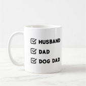 Einfache Niedliche Checkbox Mann, Vater, Dog Papa Kaffeetasse (Links)